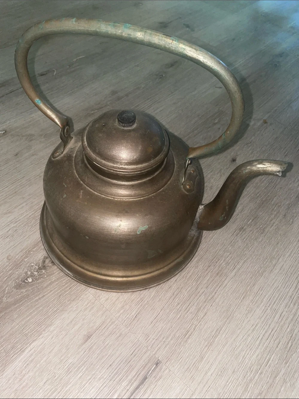 Charming Antique Copper Kettle with Rich, Unpolished Patina | Rare Oversized
